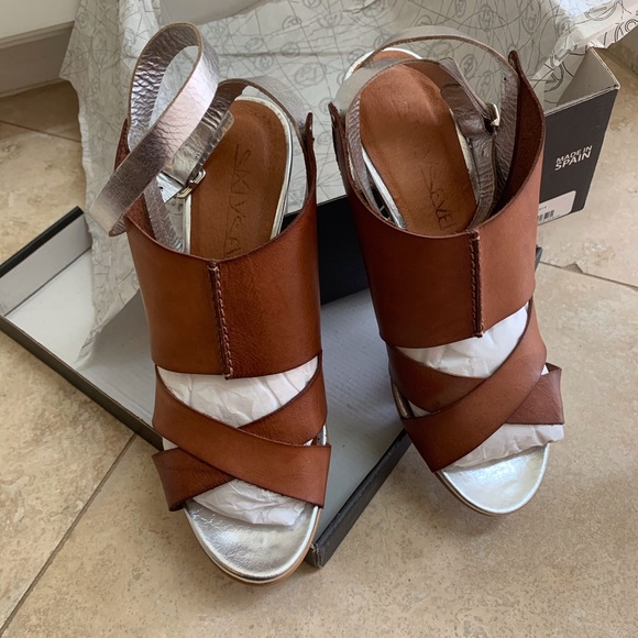 Sixty Seven Heels Leather Silver Strap Size 38 - Picture 6 of 11